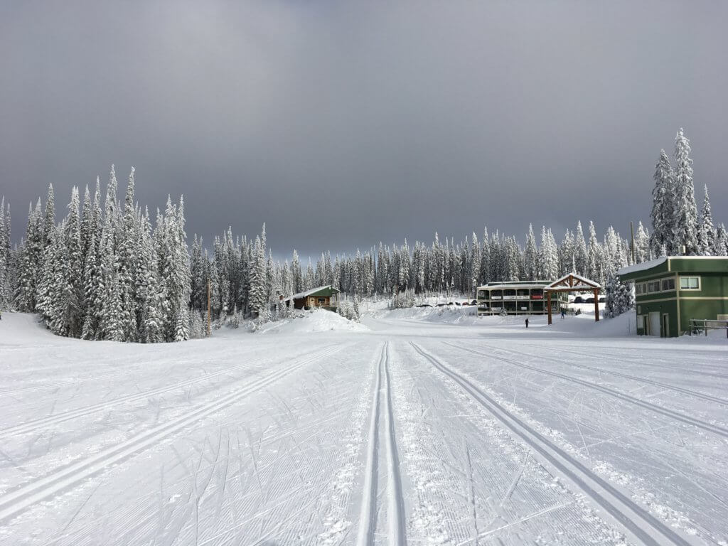 Zen late morning after the elite skiers head home. 